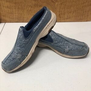 Easy Spirit Mules 9.5 Blue Denim Manmade